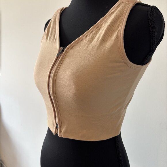 Prairie Wear Hugger Prima Bra Medium Beige Post Surgical NO CUPS INSERTS! - Picture 4 of 15